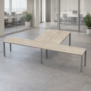 Escritorio en T Billydesk 360x210cm - Encino Polar-oxford