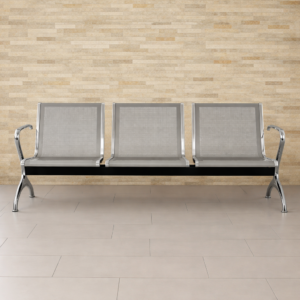 Banca Metálica Airport de 3 Plazas