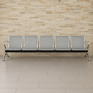 Banca Metálica Airport de 5 Plazas