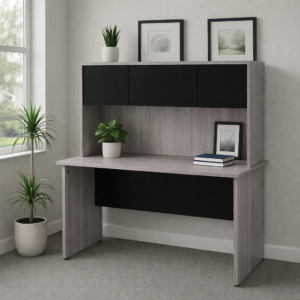 Librero sobre Credenza con Puerta 112 x 85 cm (Ceniza)