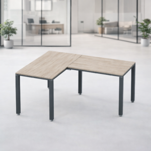 Escritorio en L Billydesk 120x150 cm Encino Polar Estructura Oxford