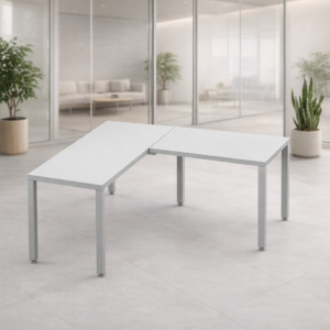 Escritorio en L Billydesk 150x150cm - Blanco-blanco