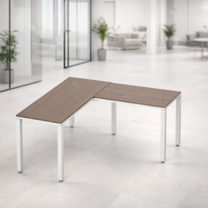 Configuración en L Billydesk 150x150cm - Ceniza-blanco