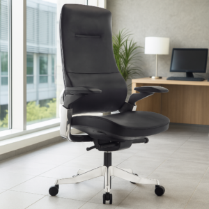 Silla Ejecutiva TA01 Vinipiel Negro y Base Cromada