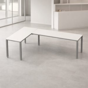 Configuración en L Billydesk 150x240cm - Blanco-Oxford