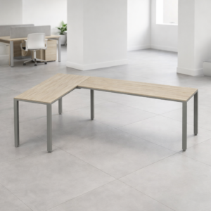 Configuración en L Billydesk 150x240cm - Encino Polar-Oxford