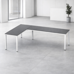 Configuración en L Billydesk 150x240cm - Oxford-Blanco