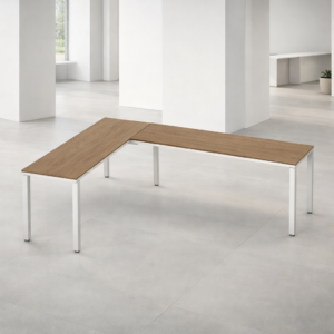 Configuración en L Billydesk 180x240cm - Monarca-Blanco