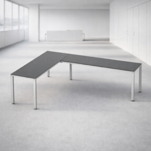 Configuración en L Billydesk 180x240cm - Oxford-Blanco