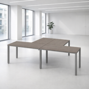 Configuración en T Billydesk 240x150cm - Ceniza-oxford