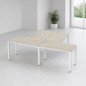 Configuración en T Billydesk 240x150cm - encino-polar-blanco
