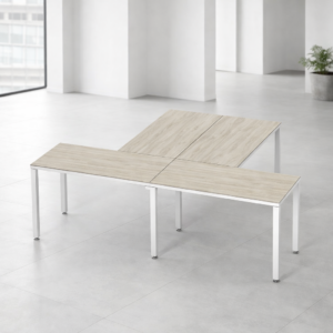 Configuración en T Billydesk 240x180cm - encino-polar-blanco