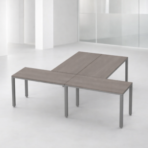 Configuración en T Billydesk 240x210cm - Ceniza-oxford