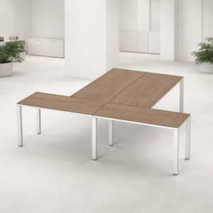 Configuración en T Billydesk 240x210cm - Monarca-blanco