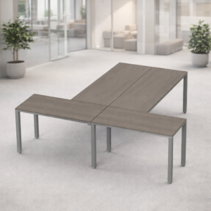 Escritorio en T Billydesk 240x240cm - Ceniza-oxford