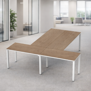 Escritorio en T Billydesk 240x240cm - Monarca-blanco