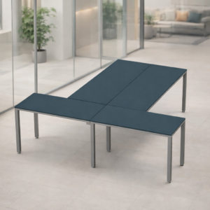 Escritorio en T Billydesk 240x240cm - Zafiro-oxford