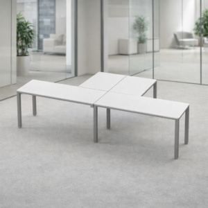 Escritorio en T Billydesk 300x150cm - Blanco-oxford