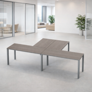 Escritorio en T Billydesk 300x150cm - Ceniza-oxford