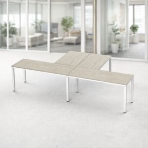Escritorio en T Billydesk 300x150cm - encino-polar-blanco