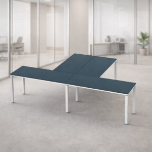 Configuración en T Billydesk 300x180cm - Zafiro-blanco