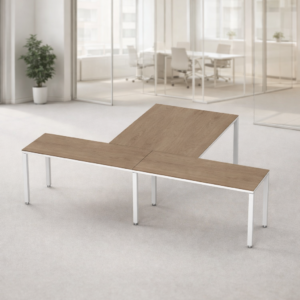 Escritorio en T Billydesk 300x210cm - Monarca-blanco