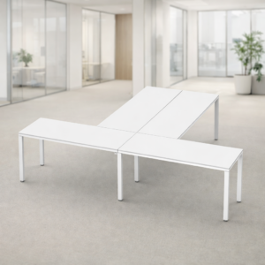 Escritorio en T Billydesk 300x240cm - Blanco-blanco