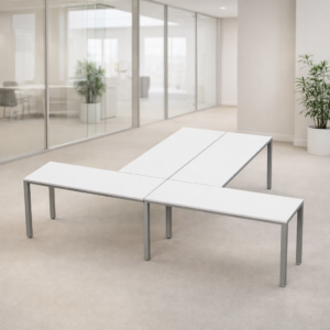 Escritorio en T Billydesk 300x240cm - Blanco-oxford