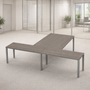 Escritorio en T Billydesk 300x240cm - Ceniza-oxford