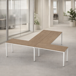 Escritorio en T Billydesk 300x240cm - Monarca-blanco