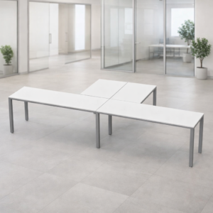 Escritorio en T Billydesk 360x150cm - Blanco-oxford