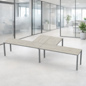 Escritorio en T Billydesk 360x150cm - Encino Polar-oxford