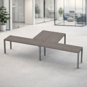 Escritorio en T Billydesk 360x180cm - Ceniza-oxford