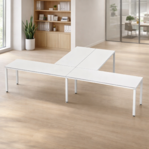 Escritorio en T Billydesk 360x210cm - Blanco-blanco