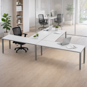 Escritorio en T Billydesk 360x210cm - Blanco-oxford