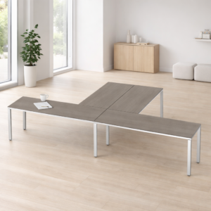 Escritorio en T Billydesk 360x210cm - Ceniza-blanco