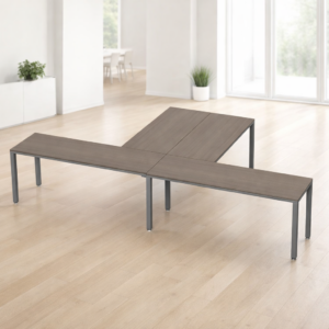 Escritorio en T Billydesk 360x210cm - Ceniza-oxford