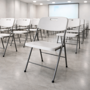 Silla plegable YCD-49-4 (Blanco)