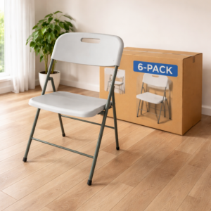 Silla plegable - Kit 6 piezas YCD-49-4 (Blanco)