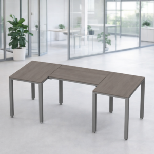 Escritorio en U Billydesk 90x210x90cm - Ceniza-Oxford