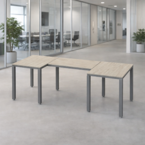 Escritorio en U Billydesk 90x210x90cm - Encino Polar-Oxford