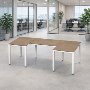 Escritorio en U Billydesk 90x210x90cm - Monarca-Blanco