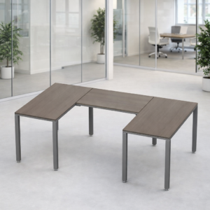 Escritorio en U Billydesk 120x210x120cm - Ceniza-Oxford