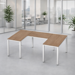 Escritorio en U Billydesk 120x210x120cm - Monarca-Blanco