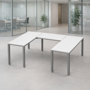 Escritorio en U Billydesk 150x210x150cm - Blanco-Oxford