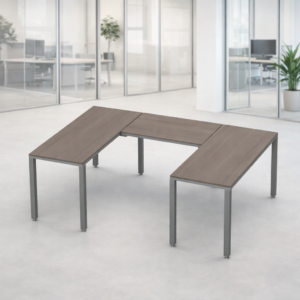 Escritorio en U Billydesk 150x210x150cm - Ceniza-Oxford