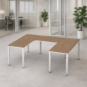 Escritorio en U Billydesk 150x210x150cm - Monarca-Blanco