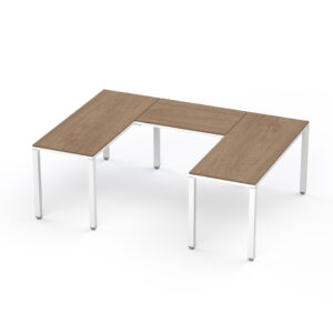 Escritorio en U Billydesk 150x210x150cm - Monarca-Blanco