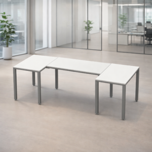 Escritorio en U Billydesk 90x240x90cm - Blanco-Oxford