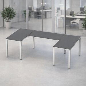 Escritorio en U Billydesk 120x240x120cm - Oxford-Blanco